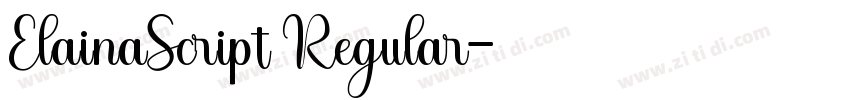 ElainaScript Regular字体转换